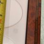 Vintage Addison Ross London MH63M7 Brown Star Marquetry 3x7 triple image photo frame, wooden photo frame, long photo frame, made in England, desk photo frame, 3 image frame, Oval Mount wall hanging. Image 4