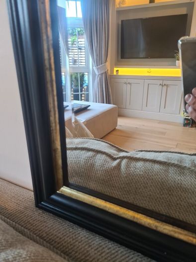 Large Charcoal Black Wall Mirror