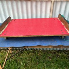 vintage wooden hand cart