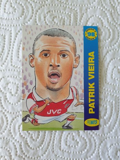 Patrick Vieira Arsenal Football Trading Card 1998 to 1999