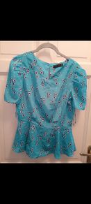 Savida blue floral top size 8