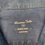 Massimo Dutti Indigo Shirt Mens Long Sleeve Shirt Size Medium Image 3