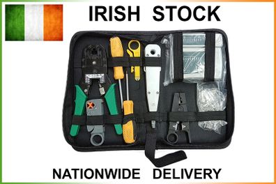 RJ11 RJ45 Lan Crimper Network Ethernet Hand Tools Kit Cable Tester Crimp