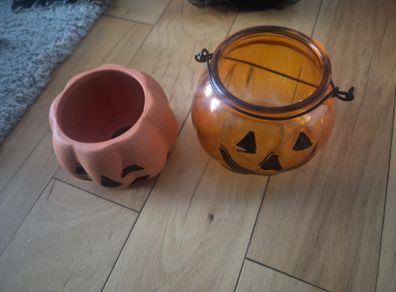 pumpkin candle holders