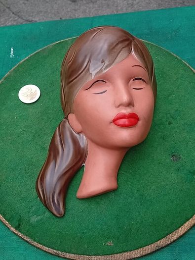 Vintage Ceramic Wall Mask