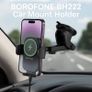 Borofone BH222 Car Mount Holder with 15W Wireless Fast Charging & Strong Suction Image 3