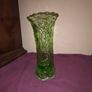 Vintage Green Glass Vase Image 2