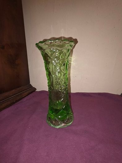 Vintage Green Glass Vase