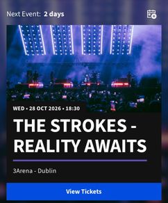 Strokes wedneday night  pre sale seated  tickets -transfer thru ticketmaster