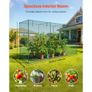 Crop Cage, 3.56 x 1.2 x 1.94 m Plant Protection Tent with Zippered Door, Wind-Resistant Tall Crop Cage, Easy to Install, Outdoor Raised Bed Cover, Tomato Plant Netting for Garden Patio Lawn Image 5