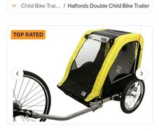 Halfords double child bike trailer