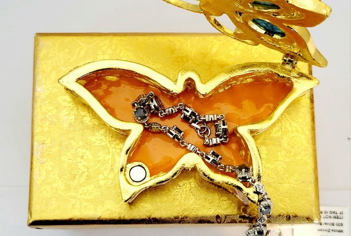 Butterfly Handmade Crystal Studded Trinket Box - Multi