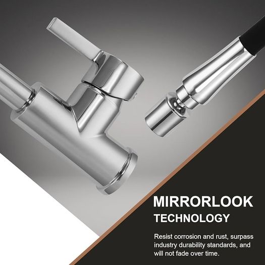 NEW SALE | Kitchen Sink Mixer Tap Bendable Silicon Hose 1 Hole Single Lever Faucet Mixers Taps with Flexible Hose Pull Down Dual Spray Mode 360 Swivel Matte Black Chrome