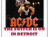 AC/DC Concert Poster Joe Louis Arena,Michigan,Detroit,USA 1983 A3 Repro 