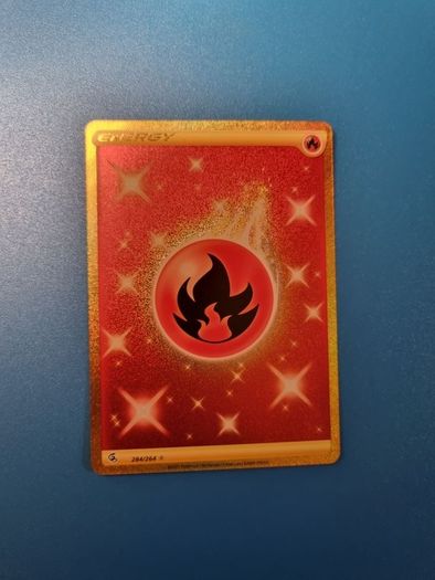 Fire Energy Gold Holo Rare Pokemon Card from Fusion Strike