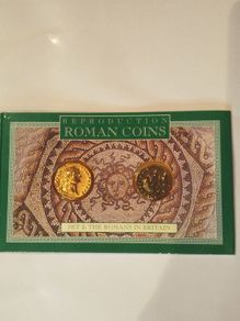 Reproduction Roman Coin Set 2 - The Romans in Britain One Gold And One Silver