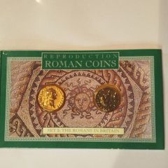 Reproduction Roman Coin Set 2 - The Romans in Britain One Gold And One Silver