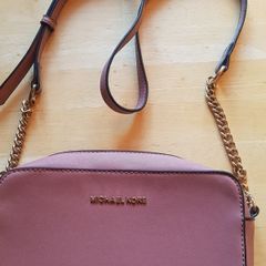 Michael Kors Jet Set Saffiano Leather Crossbody Handbag