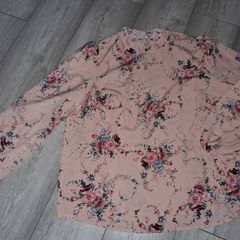 Elegant Dressy Floral Print Puff Sleeve Blouse - Size - 1XL - RRP - 18.92