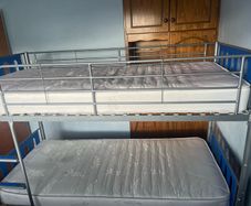 Metal Bunk Bed with 2 Mattresses