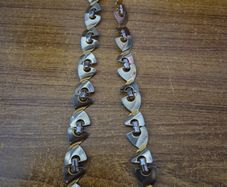 Vintage 50s 60s Gold Tone Avant Garde Link Necklace