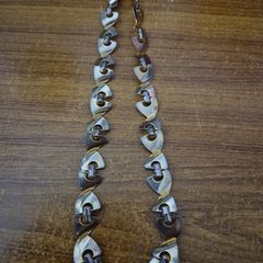 Vintage 50s 60s Gold Tone Avant Garde Link Necklace