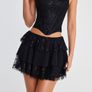 Mistress Rocks black lace sequin corset and skirt RRP over 70 euro size XS new Image 6