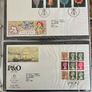 Collection of  74 UK First Day Cover stamps 1987 to 1992 in album plus 5 extra pages and book Image 3