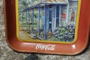 Coca cola metal drinks tray,used condition, see pictures for condition good solid used condition, nice display advertising item, buyer collects or pays postage thank you, sold as is ,front good ,back small bit of surface rust,,