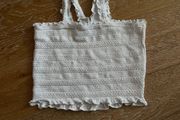 White Strappy Crop Top Size Small
