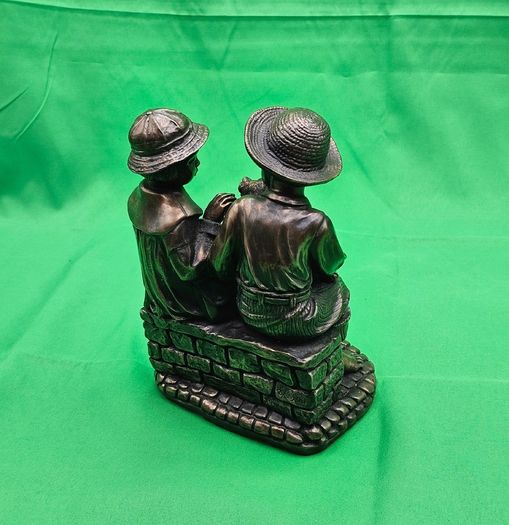 Genesis Fine Arts W1 Puppy Love Boy & Girl Bronze Figurine Ornament