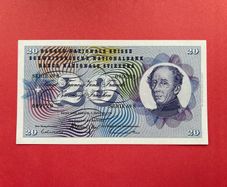 Switzerland. 20 Franken  1970  Pick 46. ( Uncirculated )