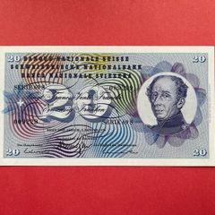 Switzerland. 20 Franken  1970  Pick 46. ( Uncirculated )