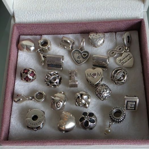 Genuine Pandora charms/clips 10e each all in good condition
