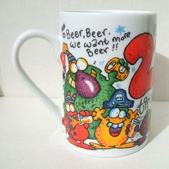 21st PARTY (Global Designs - Hirstwood) - a colourful porcelain mug (excellent unused condition)