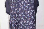 Navy floral top by Tchibo size UK18 EU46 Postage included