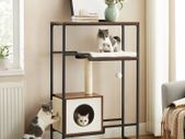 Cat scratching post, cat tree, 2-in-1 furniture, vintage brown