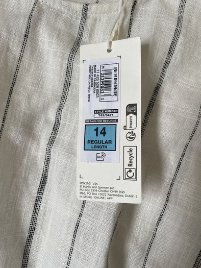 Ladies linen M&S top