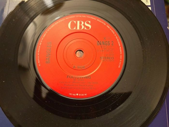The Bangles Following Dover Beach 1987 UK 7inch Vinyl