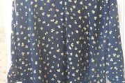 Navy Yellow Print Tunic