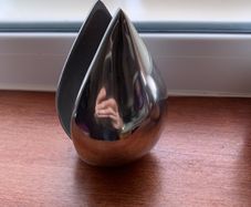 Contemporary pewter napkin holders