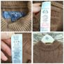 Paul Costelloe Living Tan High Collar Cable Knit Jumper Size Large Image 10
