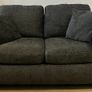 3 and 2 seater dark grey fabric sofa Image 2