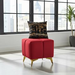 Bubble Cube Pouffe  Velvet Upholstery, Designer Accent Seat