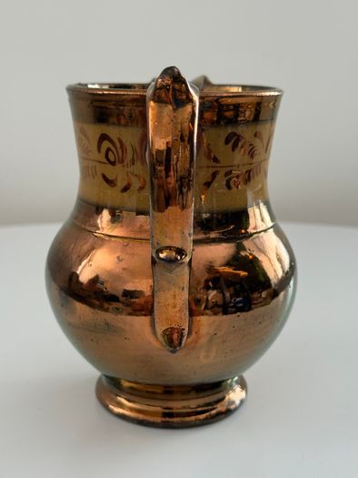 Antique Victorian Staffordshire Copper Lustreware Collection. 5 Pieces