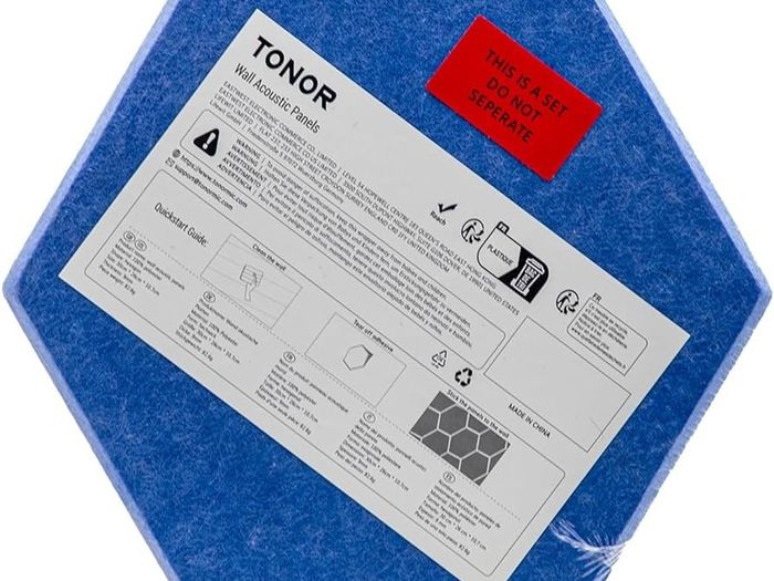 NEW SALE | 12 Pack Hexagon Acoustic Panels Self-adhesive, 30x26x0,9cm High Density Sound Proof Panels