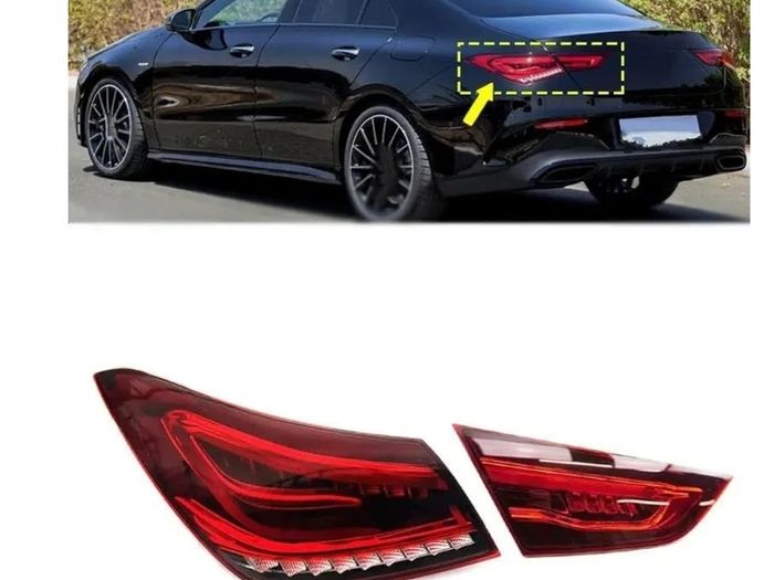 mercedes cla rear light left outer
