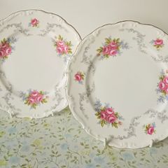 Pair of Royal Albert Tranquility Butter Plates. Bone China, England.
