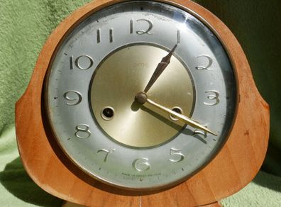 Vintage SMITHS Chiming Mantle Clock Mechanical  (works well)