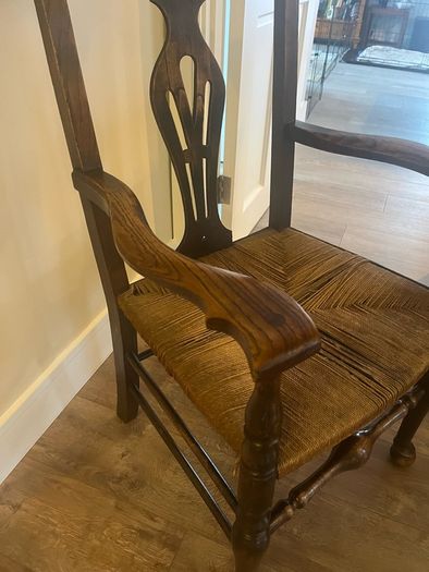 Antique Irish Provincial Elm Arm Chair
